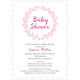Pink Baby Shower Wreath Invitations Image 6 of 6